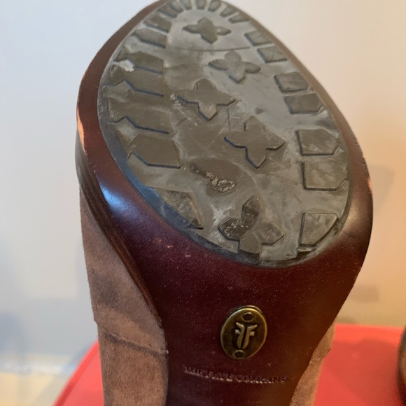 Frye Harlow Multi Strap distressed look high heel boot with stacked heel. - Picture 5 of 7